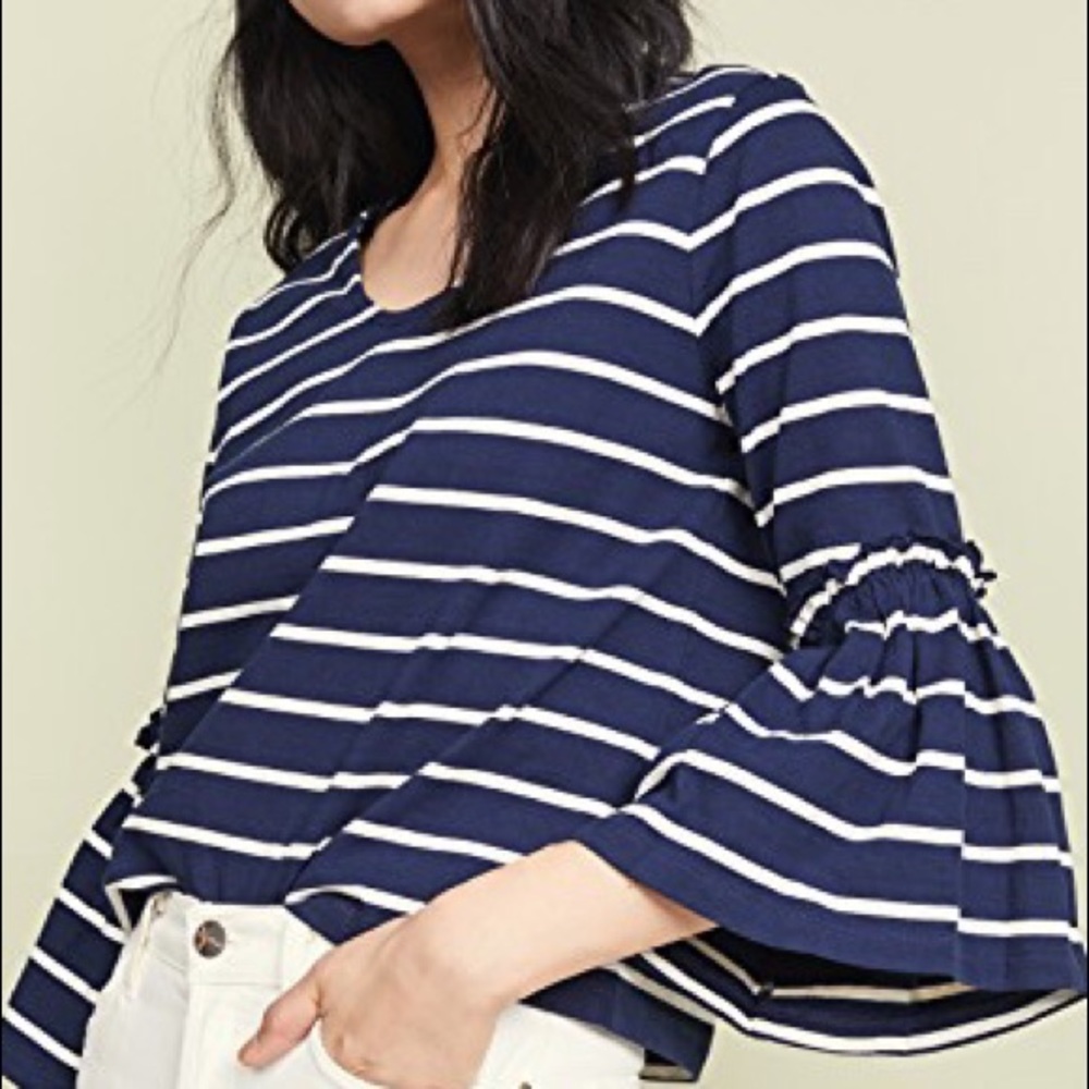 Madewell Striped Bell Sleeve Top - Picture 6 of 6